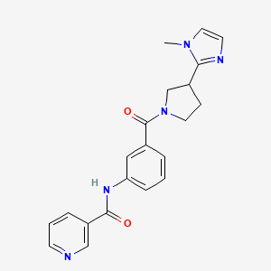 N-[3-[3-(1-methylimidazol-2-yl)pyrrolidine-1-carbonyl]phenyl]pyridine-3-carboxamide