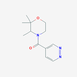 molecular formula C12H17N3O2 B7152959 Pyridazin-4-yl-(2,2,3-trimethylmorpholin-4-yl)methanone 