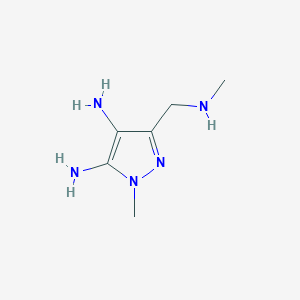 B071542 2-Methyl-5-(methylaminomethyl)pyrazole-3,4-diamine CAS No. 184173-24-8