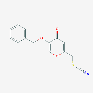 B071544 2-(Thiocyanatomethyl)-5-(benzyloxy)-4H-pyran-4-one CAS No. 183582-31-2