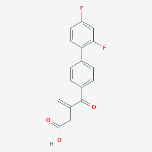 molecular formula C17H12F2O3 B071546 4-(2',4'-二氟联苯-4-基)-3-亚甲基-4-氧代丁酸 CAS No. 170950-54-6