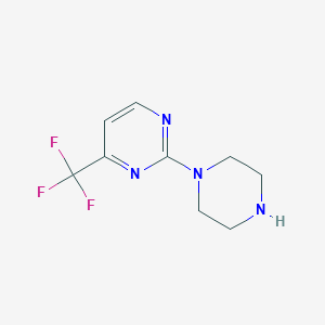 molecular formula C9H11F3N4 B071549 2-(哌嗪-1-基)-4-(三氟甲基)嘧啶 CAS No. 179756-91-3