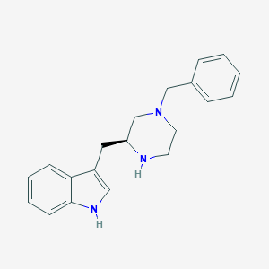 molecular formula C20H23N3 B071553 (S)-N4-苄基-2-(3-吲哚基甲基)哌嗪 CAS No. 169458-70-2