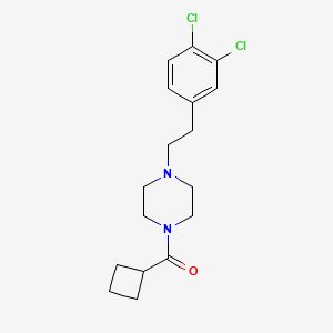 molecular formula C17H22Cl2N2O B7156213 Cyclobutyl-[4-[2-(3,4-dichlorophenyl)ethyl]piperazin-1-yl]methanone 