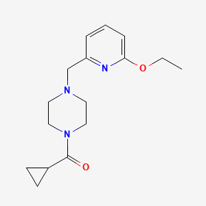 molecular formula C16H23N3O2 B7157397 Cyclopropyl-[4-[(6-ethoxypyridin-2-yl)methyl]piperazin-1-yl]methanone 