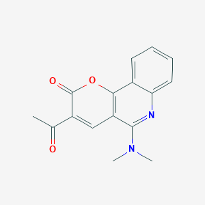 B071594 2H-Pyrano(3,2-c)quinolin-2-one, 3-acetyl-5-(dimethylamino)- CAS No. 172753-39-8