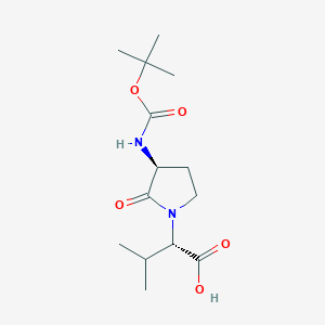 (2S)-2-{(3S)-3-[(tert-Butoxycarbonyl)amino]-2-oxopyrrolidin-1-yl}-3-methylbutanoic acid