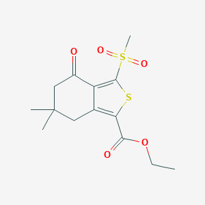 Ethyl 6,6-dimethyl-3-(methylsulfonyl)-4-oxo-4,5,6,7-tetrahydrobenzo[c]thiophene-1-carboxylate