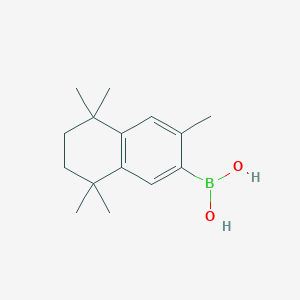 molecular formula C15H23BO2 B071639 (3,5,5,8,8-Pentamethyl-5,6,7,8-tetrahydronaphthalen-2-yl)boronic acid CAS No. 169126-64-1