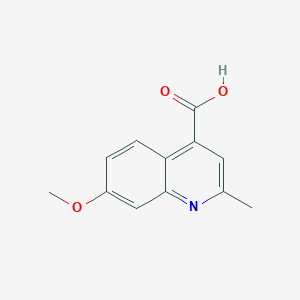 molecular formula C12H11NO3 B071649 7-Methoxy-2-methylquinoline-4-carboxylic acid CAS No. 189815-81-4
