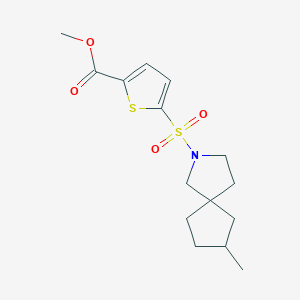 molecular formula C15H21NO4S2 B7165833 Methyl 5-[(8-methyl-2-azaspiro[4.4]nonan-2-yl)sulfonyl]thiophene-2-carboxylate 