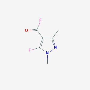 molecular formula C6H6F2N2O B071676 5-Fluoro-1,3-dimethyl-1H-pyrazole-4-carbonyl fluoride CAS No. 191614-02-5