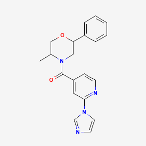 (2-Imidazol-1-ylpyridin-4-yl)-(5-methyl-2-phenylmorpholin-4-yl)methanone