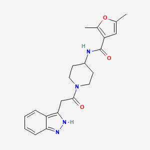 N-[1-[2-(2H-indazol-3-yl)acetyl]piperidin-4-yl]-2,5-dimethylfuran-3-carboxamide