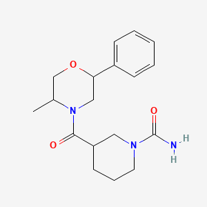 3-(5-Methyl-2-phenylmorpholine-4-carbonyl)piperidine-1-carboxamide