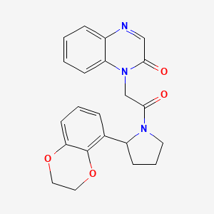 1-[2-[2-(2,3-Dihydro-1,4-benzodioxin-5-yl)pyrrolidin-1-yl]-2-oxoethyl]quinoxalin-2-one