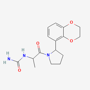 [1-[2-(2,3-Dihydro-1,4-benzodioxin-5-yl)pyrrolidin-1-yl]-1-oxopropan-2-yl]urea