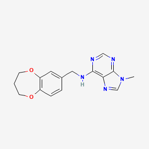 N-(3,4-dihydro-2H-1,5-benzodioxepin-7-ylmethyl)-9-methylpurin-6-amine