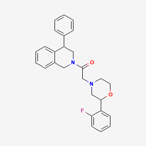 2-[2-(2-fluorophenyl)morpholin-4-yl]-1-(4-phenyl-3,4-dihydro-1H-isoquinolin-2-yl)ethanone