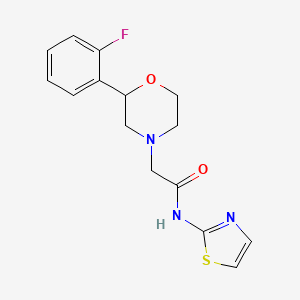 2-[2-(2-fluorophenyl)morpholin-4-yl]-N-(1,3-thiazol-2-yl)acetamide