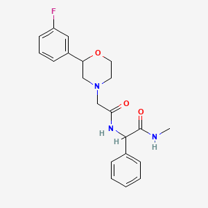 2-[[2-[2-(3-fluorophenyl)morpholin-4-yl]acetyl]amino]-N-methyl-2-phenylacetamide