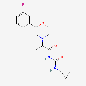 N-(cyclopropylcarbamoyl)-2-[2-(3-fluorophenyl)morpholin-4-yl]propanamide