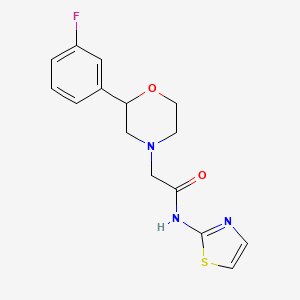 2-[2-(3-fluorophenyl)morpholin-4-yl]-N-(1,3-thiazol-2-yl)acetamide