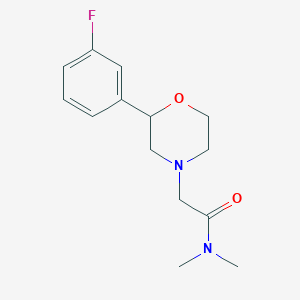 2-[2-(3-fluorophenyl)morpholin-4-yl]-N,N-dimethylacetamide