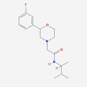 2-[2-(3-fluorophenyl)morpholin-4-yl]-N-(3-methylbutan-2-yl)acetamide