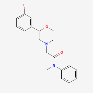 2-[2-(3-fluorophenyl)morpholin-4-yl]-N-methyl-N-phenylacetamide