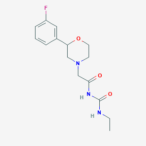 N-(ethylcarbamoyl)-2-[2-(3-fluorophenyl)morpholin-4-yl]acetamide