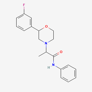 2-[2-(3-fluorophenyl)morpholin-4-yl]-N-phenylpropanamide