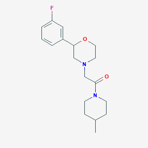 2-[2-(3-Fluorophenyl)morpholin-4-yl]-1-(4-methylpiperidin-1-yl)ethanone