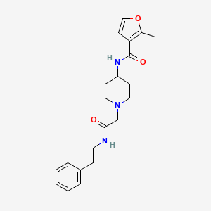 2-methyl-N-[1-[2-[2-(2-methylphenyl)ethylamino]-2-oxoethyl]piperidin-4-yl]furan-3-carboxamide