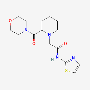 2-[2-(morpholine-4-carbonyl)piperidin-1-yl]-N-(1,3-thiazol-2-yl)acetamide