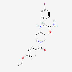 2-[[1-(4-Ethoxybenzoyl)piperidin-4-yl]amino]-2-(4-fluorophenyl)acetamide