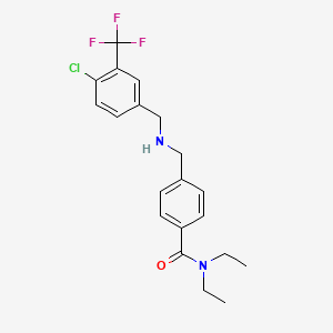 4-[[[4-chloro-3-(trifluoromethyl)phenyl]methylamino]methyl]-N,N-diethylbenzamide