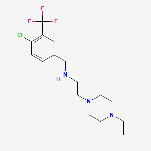 N-[[4-chloro-3-(trifluoromethyl)phenyl]methyl]-2-(4-ethylpiperazin-1-yl)ethanamine