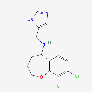 8,9-dichloro-N-[(3-methylimidazol-4-yl)methyl]-2,3,4,5-tetrahydro-1-benzoxepin-5-amine