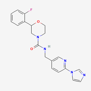 2-(2-fluorophenyl)-N-[(6-imidazol-1-ylpyridin-3-yl)methyl]morpholine-4-carboxamide