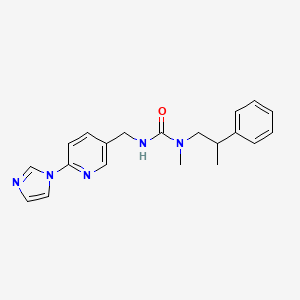 3-[(6-Imidazol-1-ylpyridin-3-yl)methyl]-1-methyl-1-(2-phenylpropyl)urea