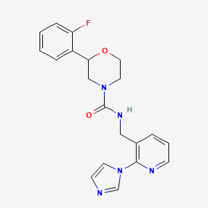 2-(2-fluorophenyl)-N-[(2-imidazol-1-ylpyridin-3-yl)methyl]morpholine-4-carboxamide