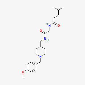 N-[2-[[1-[(4-methoxyphenyl)methyl]piperidin-4-yl]methylamino]-2-oxoethyl]-4-methylpentanamide