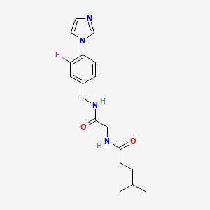 N-[2-[(3-fluoro-4-imidazol-1-ylphenyl)methylamino]-2-oxoethyl]-4-methylpentanamide