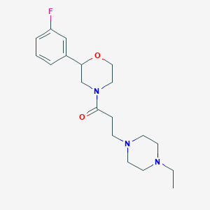 3-(4-Ethylpiperazin-1-yl)-1-[2-(3-fluorophenyl)morpholin-4-yl]propan-1-one