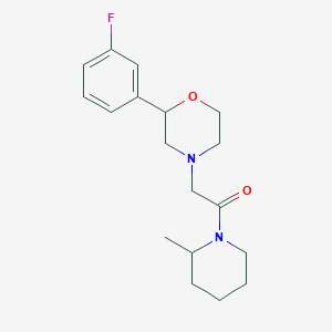 2-[2-(3-Fluorophenyl)morpholin-4-yl]-1-(2-methylpiperidin-1-yl)ethanone