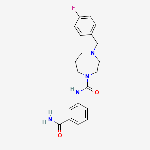 N-(3-carbamoyl-4-methylphenyl)-4-[(4-fluorophenyl)methyl]-1,4-diazepane-1-carboxamide