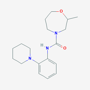 2-methyl-N-(2-piperidin-1-ylphenyl)-1,4-oxazepane-4-carboxamide