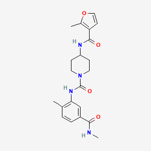 4-[(2-methylfuran-3-carbonyl)amino]-N-[2-methyl-5-(methylcarbamoyl)phenyl]piperidine-1-carboxamide