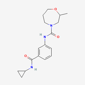 N-[3-(cyclopropylcarbamoyl)phenyl]-2-methyl-1,4-oxazepane-4-carboxamide